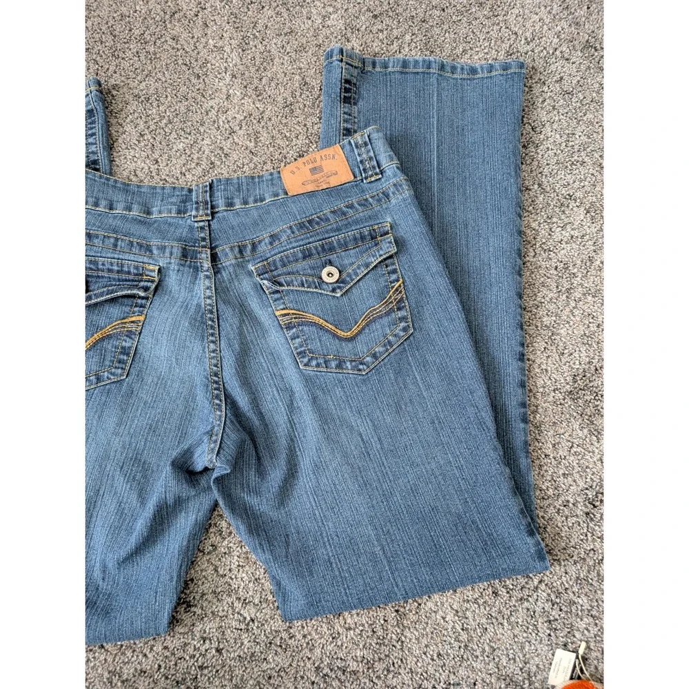 US‎ Polo Assn University Bootcut Jeans Medium Wash Blue Denim Size 13/14